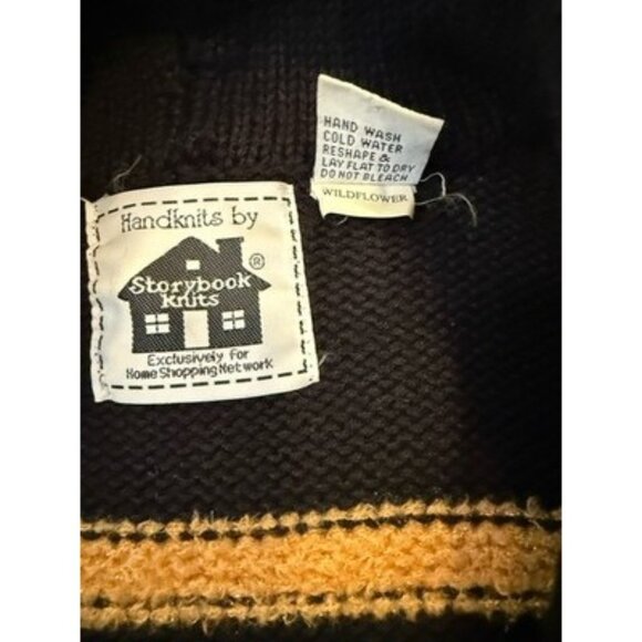 Storybook Knits 1X Vintage '90s Handknits Wildflower Sweater Multicolor HSN *T3 - Picture 5 of 13